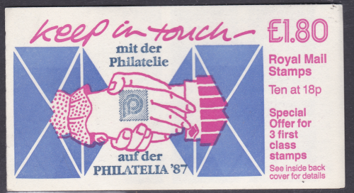 FU2a 1987 Keep in touch Folded Booklet - Complete - No Cylinder - overprint