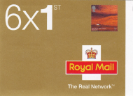 PM10 2003 British Journey - Scotland 6 x 1st Self Adhesive Booklet Cylinder