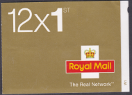 MF4 12 x 1st class stamps barcode booklet - Self Adhesive MINT/MNH - Cyl W1