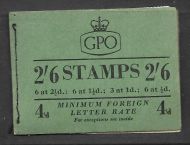 F21 2 6 GPO booklet - Wilding  GVI - Complete UNMOUNTED MINT