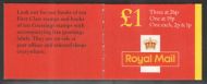 GB FH41b £1 Folded booklet 3x26p 1x20p 2x1p complete - No Cylinder