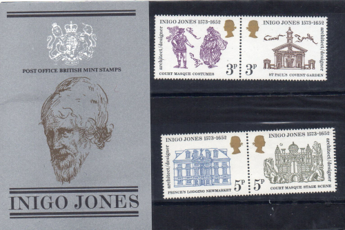 1975 Inigo Jones  presentation pack Unmounted Mint Sealed