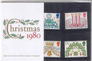 1980 Presentation pack Christmas UNMOUNTED MINT