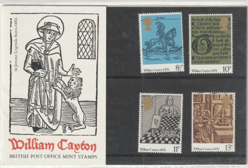 1976 William Caxton Presentation Pack Unmounted Mint