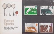 1977 Racket Sports Presentation Pack Unmounted Mint