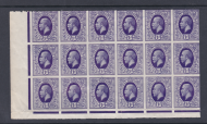 1912 1d George V Purple imperf International Stamp Exhibition Blck of 18 U M