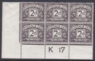 D4 2d Royal Cypher Postage due Control K 17 perf MOUNTED MINT