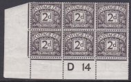 D4 2d Royal Cypher Postage due Control D 14 perf UNMOUNTED MINT