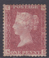 1858 Sg 43 1d Penny Red plate 78 Lettered N-E MOUNTED MINT