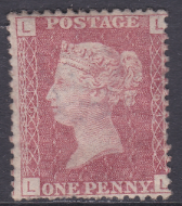 SG 43 1d Penny Red Lettered L-L plate 161 MOUNTED MINT