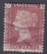 SG 43 1d Penny Red Lettered S-I plate 168 MOUNTED MINT
