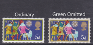 sg813d 1969 Christmas 5d Green Omitted  UNMOUNTED MINT [SN]
