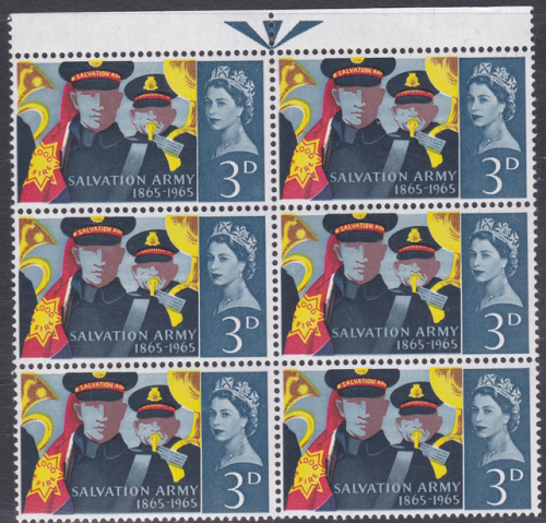 sg665 3d 1965 Salvation Army Misplaced Phosphor bands UNMOUNTED MINT [SN]