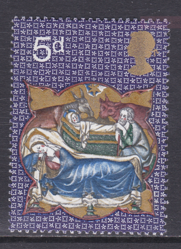 1970 Sg839d 5d Christmas Embossing omitted UNMOUNTED MINT [SN]