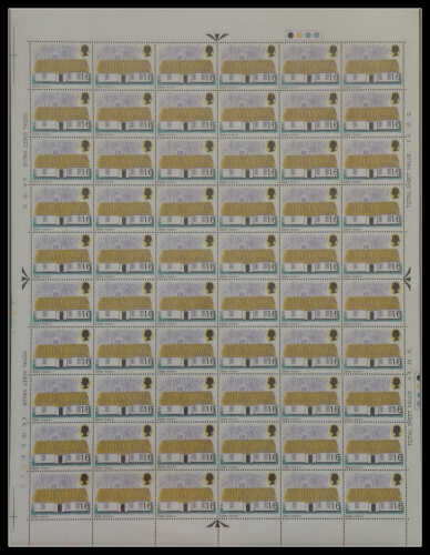 1970 British Rural Architecture (Cottages) 1 6 Complete Sheet No Dot Cyl U M