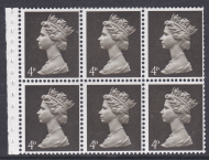 UB9b  Pre-decimal Machin Booklet Pane Head A Phosphor Omitted UNMOUNTED MINT