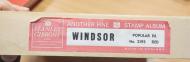Red GB Stanley Gibbons Windsor Album= ninth edition with box & blank pages