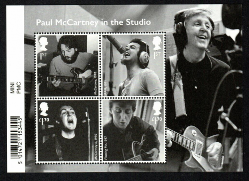 MS4525a 2021 UK barcode paul mccartney miniature sheet  UNMOUNTED MINT MNH
