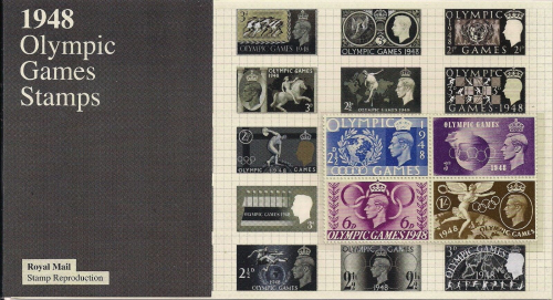 2012 1949 olympic games stamps royal mail reproduction pack UNMOUNTED MINT
