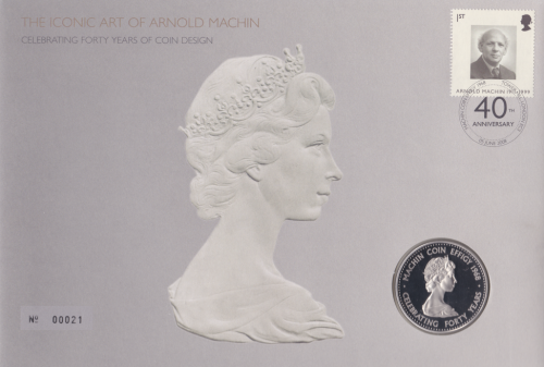 2007 40th machin anniversary coin cover No. 21 UNMOUNTED MINT