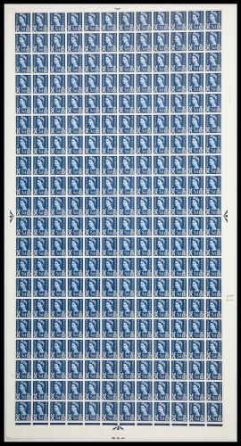 XS15 5d Scotland Regional Sheet 2x9.5mm Violet 2 no dot Full sheet U M