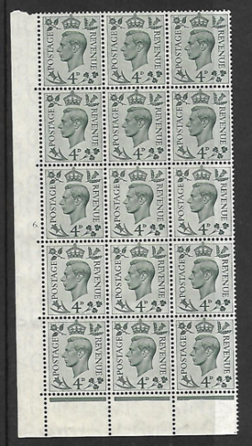 4d Grey-Green Cylinder 6 Dot perf 6(E P) UNMOUNTED MINT MNH