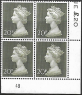 1970 20p Decimal Machin Cylinder 49 UNMOUNTED MINT