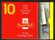 KX4 1992 Memories Greetings 10 x 1st with Labels UNMOUNTED MINT - No Cylinder