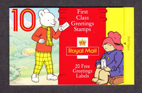 KX6 1994 Childrens Characters Greetings Barcode Booklet - Cylinder B1A-B1F