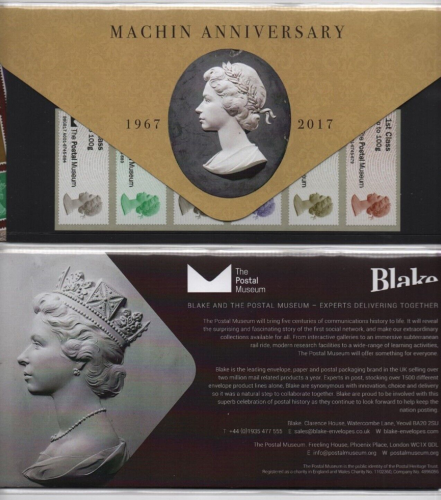 2017 PG Postal Museum Machin Anniversary pack  UNMOUNTED MINT