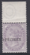 Sg170 1d Lilac Specimen overprint die I(1) 14 dots Unmounted Mint