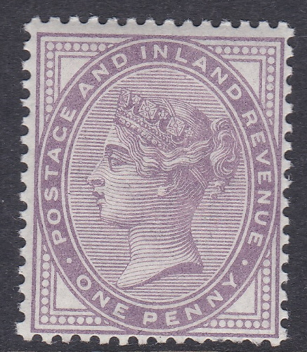 Sg170 Die 1 14 dot 1d Lilac single 1st printing in reddish lilac U M scarce