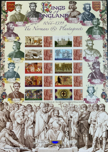 BC-131 History of Britain 15 2009 Kings  queens of england no.246 sheet U M