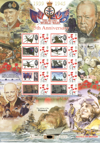 BC-105 2014 History of Britain 105 WWII No. 45 sheet U M