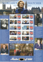 BC-417 2013 History of Britain 100 Margaret Thatcher No. 29 sheet U/M