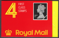 HB1 4 x 1st Class Stamps Barcode booklet - complete - Cylinder W1W2