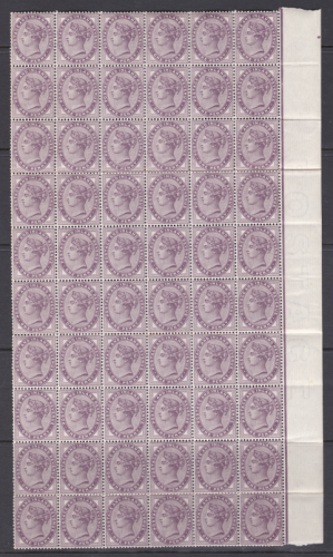 Sg172 1d lilac superb LH corner 1 4 sheet of 60 (READ DESC)  UNMOUNTED MINT