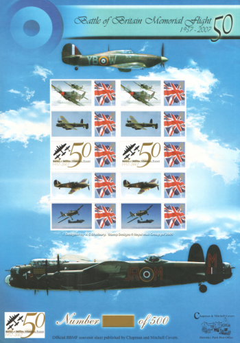 BC-106 2007 Battle of Britain smiler sheet No number rare variant UNMOUNTED MINT