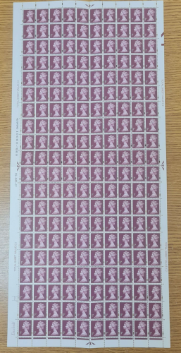 1p  machin decimal Full Sheet cylinder 1 dot UNMOUNTED MINT MNH