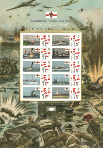 BC-295 2010 Evacuation of Dunkirk no. 478 Smiler Sheet  UNMOUNTED MINT