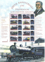 BC-205 2009 Stephenson Locomotive Society no. 46 Smiler Sheet  UNMOUNTED MINT