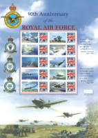 BC-139 2008 Royal Air force 90th anniv no. 468 smiler Sheet  UNMOUNTED MINT