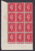 1937 1d Red I41 49 Dot perf 5(E I) block 6 UNMOUNTED MINT MNH