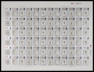 1969 Prince Of Wales Investiture 5d cylinder 1A-1H No dot full sheet U M