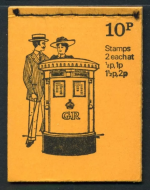 DN55 1972 pillar box No.5 10p Stitched Booklet UNMOUNTED MINT