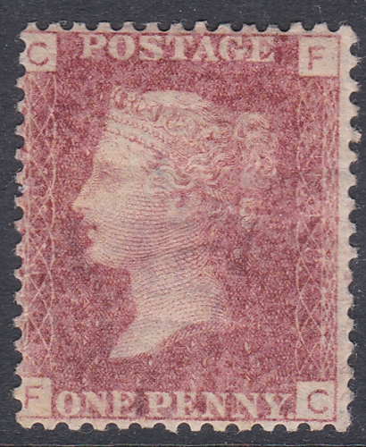 SG 43 1d Penny Red Lettered F-C plate 148 MOUNTED MINT