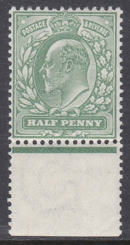 SG 218 M2(2) d Yellowish Green De La Rue Marginal Single UNMOUNTED MINT
