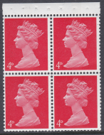 UB15b Pre-decimal Machin Booklet Pane Perf I Dot on D retouch R1 1 U M
