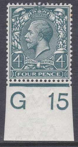 4d Royal Cypher Control G 15 Imperf MOUNTED MINT