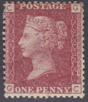 1858 Sg43 1d Penny Red plate 119 lettered G-C UNMOUNTED MINT